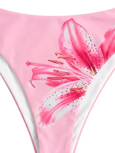 Image of RoseSeek Girl's 2 Piece Swimsuits Floral Gingham Halter Triangle Wireless Bikini Bathing Suit