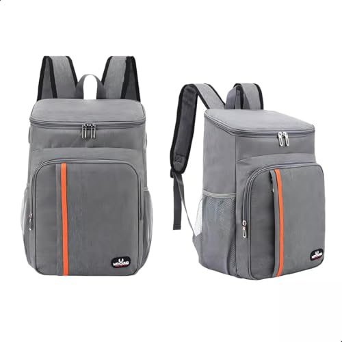 Mochila Térmica Cooler Praia Passeio Bag Marmita Cerveja 18l (Cinza)