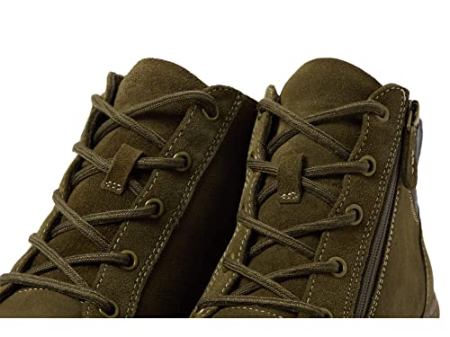 Clarks Women's Caroline Park Ankle Boot, Olive Suede, 7 #TOP5