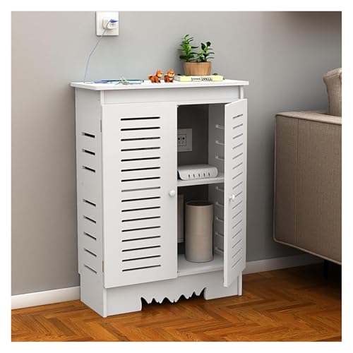 Boîtier de rangement pour routeur WiFi cache-câbles grand format ventilé