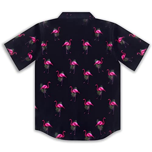 Aloha Hawaiian Shirts For Men - Funky Funny Tropical Hawaiian Casual Novelty Button-Down Shirts (Black Bird,Medium) #TOP3