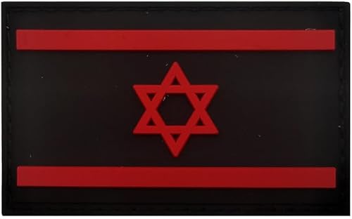 Miniatura 4 de Parche de PVC con bandera de Israel para coser en bordado, insignias tácticas israelíes de IL, emblema militar de moral militar, parches de gancho