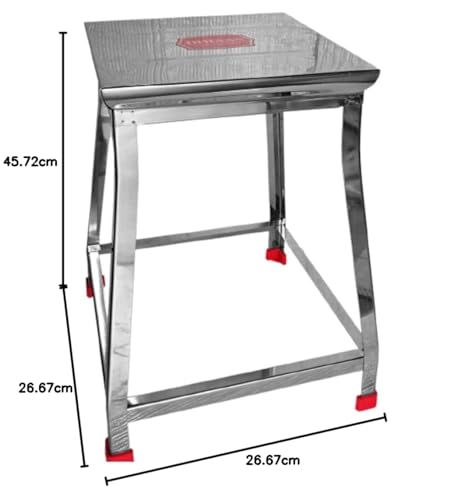 Image of Stainless Steel Stool /Table 18 Inch Height - Silver