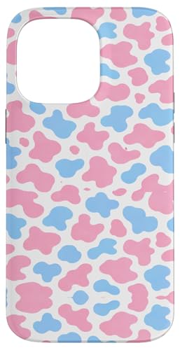 Transgender Cow Pattern Trans Pride Pink White Blue Cute �X�}�z�P�[�X iPhone 14 Pro Max �p