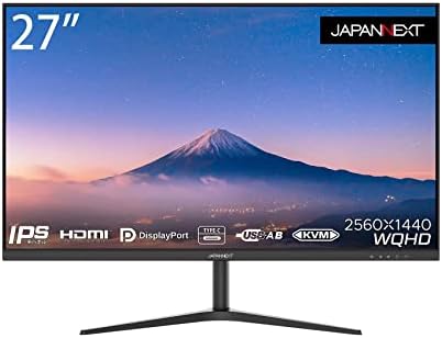 JAPANNEXT 27" WQHD Resolution USB-C LCD Monitor with IPS Panel JN-IPS27WQHDR-C65W HDMI DP USB-C (65W Power Supply) KVM Function