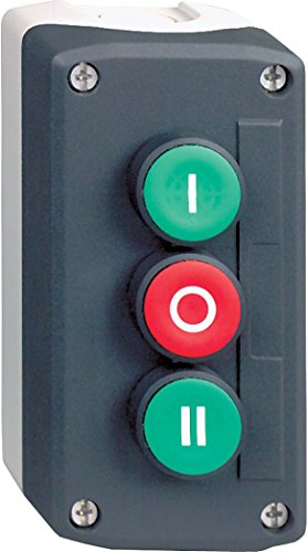Boîtier bouton poussoir vert rouge vert I O II pour sécuriser l'inversion de moteur