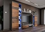 ✔️ 𝗠𝗮𝘁𝗲𝗿𝗶𝗮𝗹: Der Wohnzimmer-Hochschrank, die Kommode, das TV-Element und das Hängeregal sind aus laminierten, 15 mm starken Möbelplatten und MDF-Leisten hergestellt. Die Rückwände sind aus HDF 18 mm. Alle Möbelkanten sind mit Melanin überzogen