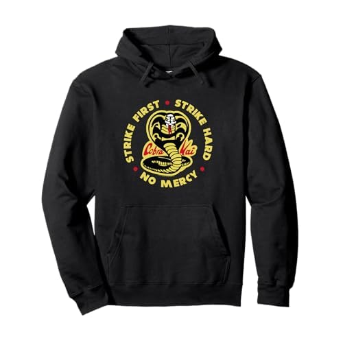 Cobra Kai Golpea el primer logo de cobra Sudadera con Capucha