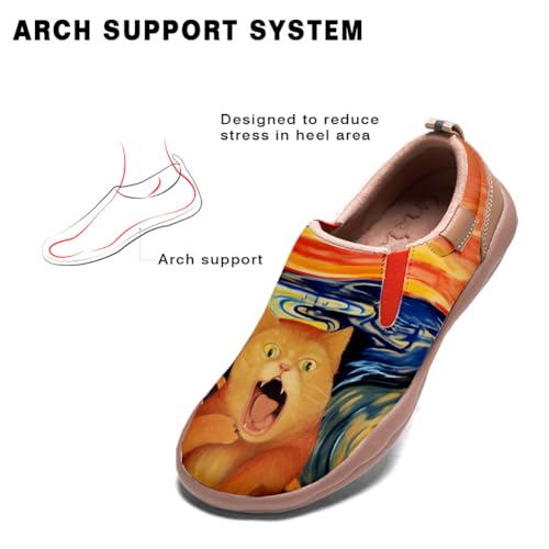 Kid's Casual Walking Sneakers Art Painted Slip On Loafers Lightweight Comfort Travel Shoes Animal Pattern3