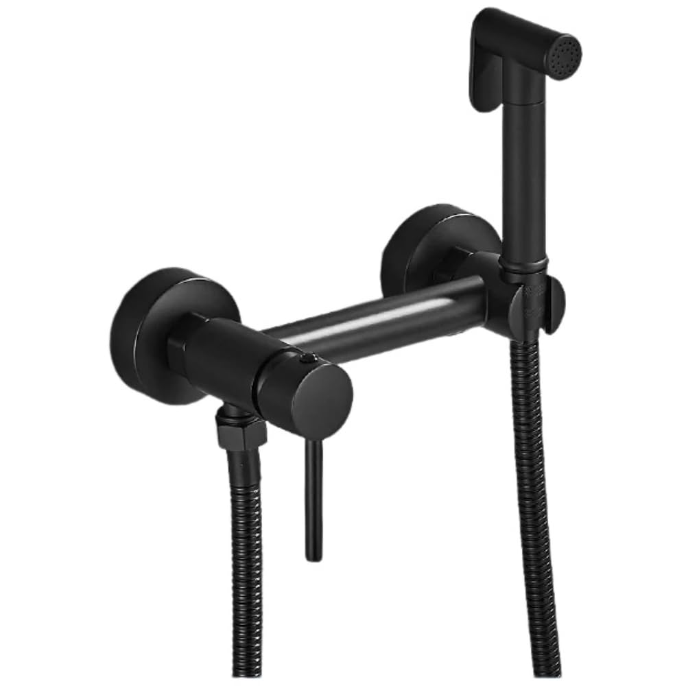 Ensembles de douche et robinet de bidet noir mat A03 pour eau chaude et froide
