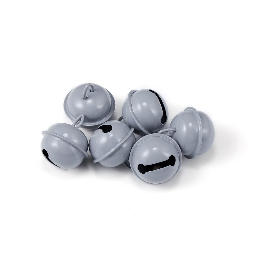 Namzi Jingle Bells, 22mm 30pcs Craft Bells for DIY Holiday Decoration, Musical Party, Home, Festival, Wedding,Gray