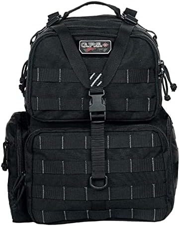 G.P.S. G Outdoors Tactical Range Backpack, Black, Large