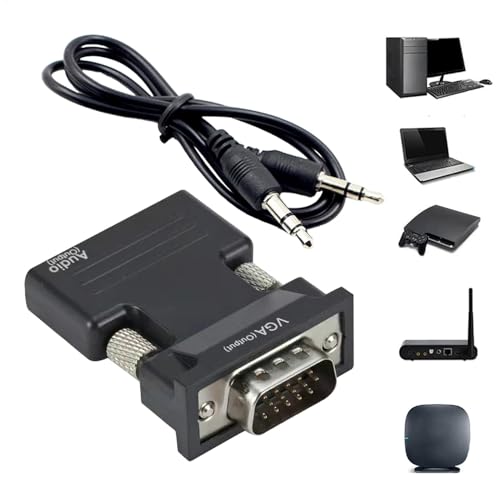 VGA Adapter - VGA Male Usb Female Converter, to USB Display Adapter | Monitor Adapter, Video Converter, Display Connector, Adapter for HDTV Projector