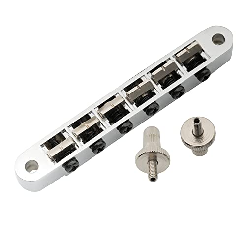Wilkinson WOGB1 52mm(2-3/64 inch) Nashville Tune-O-Matic Bridge for USA Les Paul Epiphone SG Electric Guitar Chrome