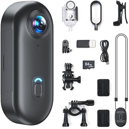 4K Mini Body Camera, Sports Camera, Action Snap Cam, POV Snapcam