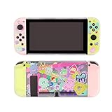 Switch カバー スイッチ 保護ケース かわいい おしゃれ 人気 ゲームのテーマ 手描き PC製 手触り良い 分体式 全面保護 キズ防止 滑り止め 汚れ防止 +4*親指キャップ