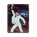 Blechschild mit Schauspieler John Travolta 10, Vintage, 
