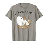 Wer kam zuerst Huhn oder Ei? Hühnerliebhaber Lustiger Landwirt T-Shirt
