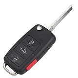 ECCPP Keyless Entry Remote Key Fob for Volkswagen Beetle Golf Jetta Passat 315MHz Uncut 4 Button HLO1J0959753DC NBG735868T 1PCS Keyless Entry Rmote Key Fob