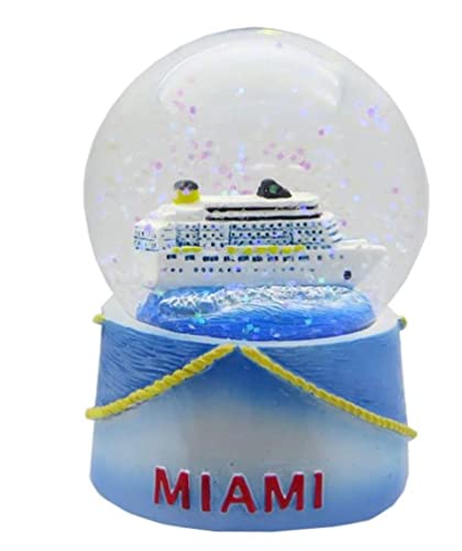 Miami Florida Cruise Ship Snow Globe