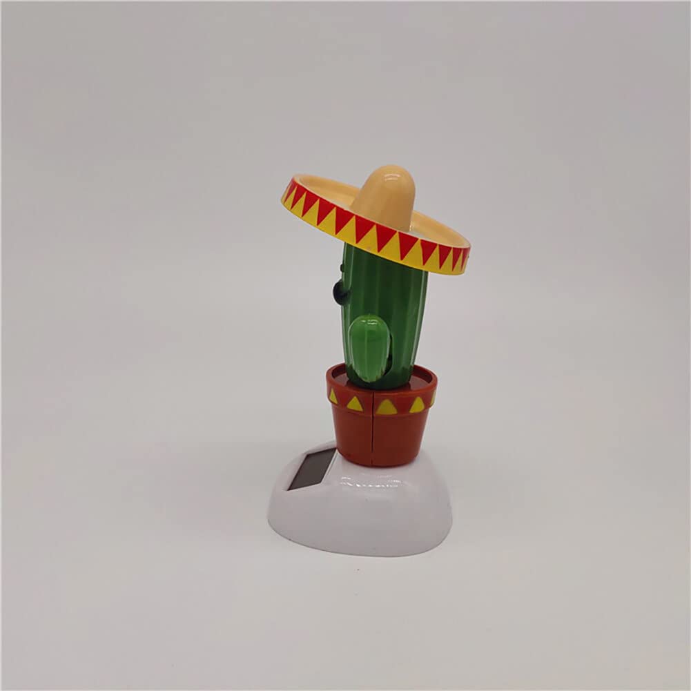 LICHENGTAI Bambola Hawaiana a Energia Solare Giocattolo, Bambola del Cruscotto della Pianta di Cactus ad Energia Solare, Carine Pianta di Cactus Bobbleheads Statuetta per Auto Decorazione