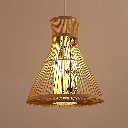 Lampe de plafond bambou e27 solution d'éclairage apaisant pour salon et véranda - 7