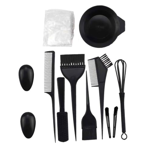 HAMPPLIES Kit la Colorazione dei Chioma 12 Pezzi Termoisolante Antistatico Ciotole Pennello Copri Orecchie per Parrucchieri e Uso Domestico
