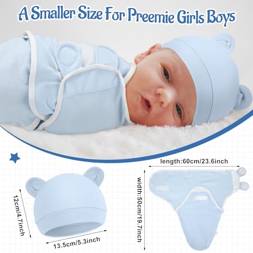 Image of Buryeah 4 Pack Preemie Swaddle Blanket Wrap Set