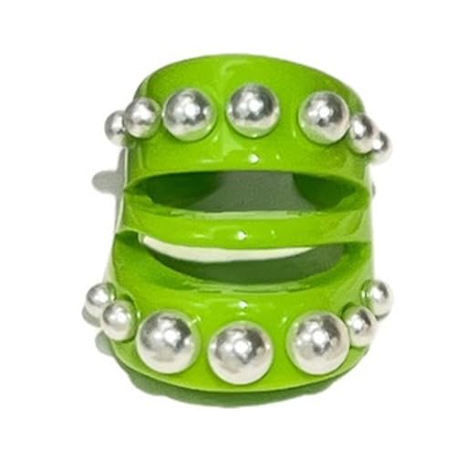 1Pc Stylish Adjustable Rings Featuring Hollow Design and Imitation Pearls Resin Everyday Wear Rings for Gift Occasions Creative 