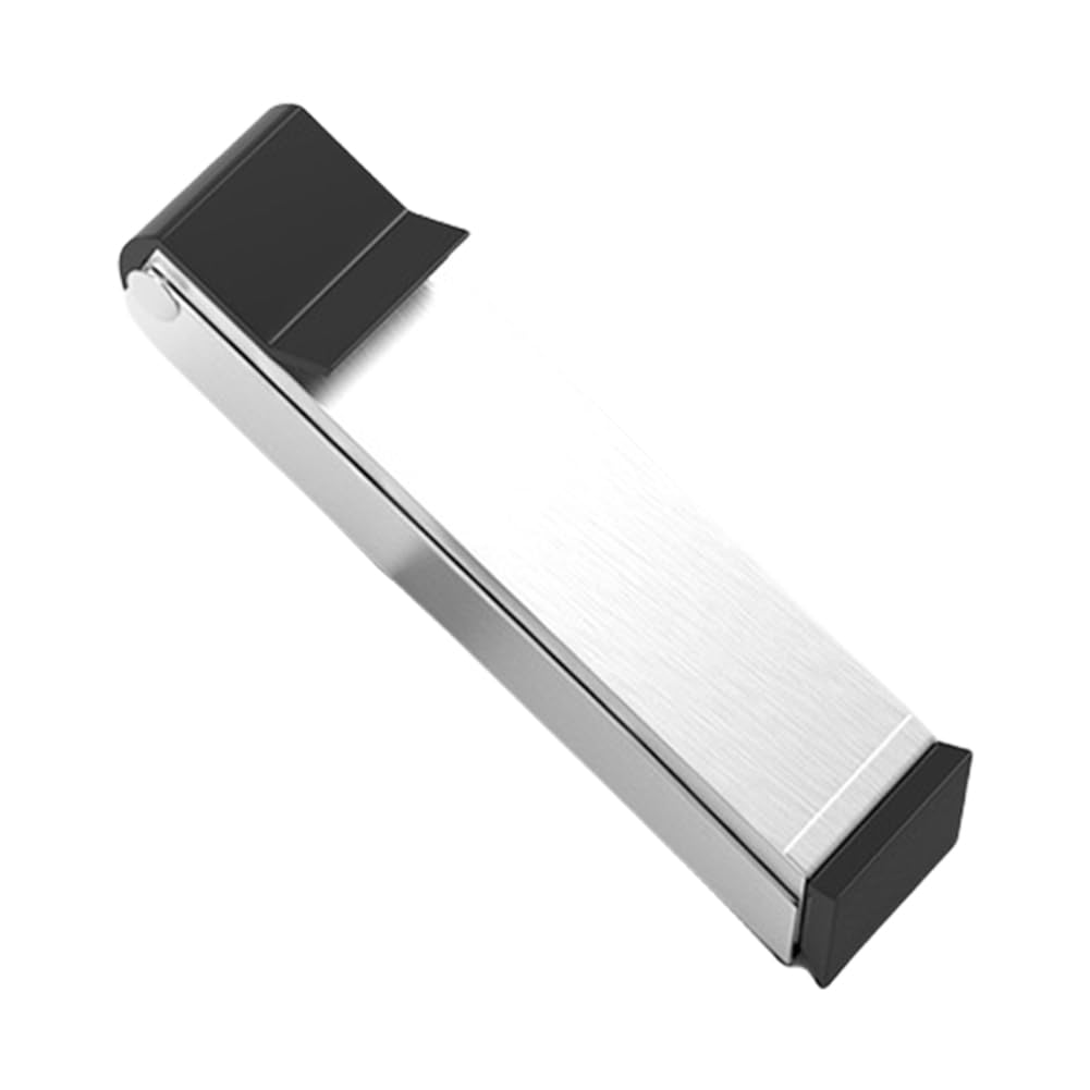Safety Door Stopper Metal Gate Blocker Easy Pedal Kick Down Door Holder (Silver)