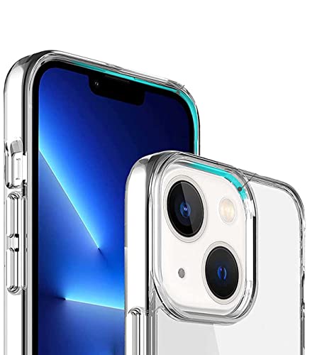 Image of Soft Flexible Silicone Back Cover Compatible with iPhone 13 Mini, Transparent Case + Screen Guard