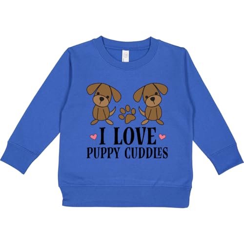 inktastic Dog Lover I Love Puppy Cuddles Toddler Sweatshirt 5-6 Royal 42da6