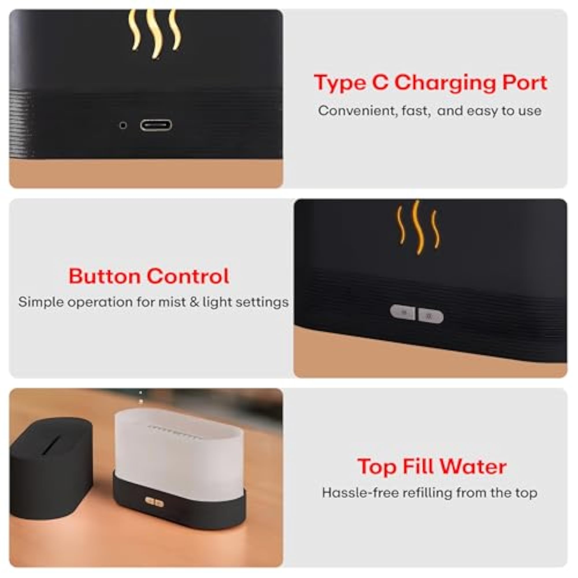PRIME PICK Polypropylene Aroma Diffuser with Adjustable Brightness