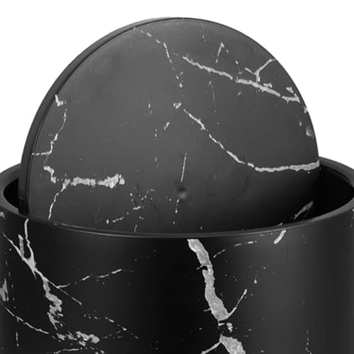 Cubo de basura versátil estilo mármol para interiores sofisticados 5