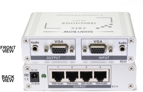 Shinybow VGA/AUDIO TRANSMITTER w/4 x Cat5+ 1 x VGA Outputs