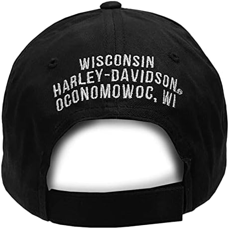 Harley-Davidson Gorra De Béisbol Rivalry B&S Stretch Fit Curva Bill - Negro, Negro - : HARLEY-DAVIDSON