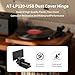 AYZAB Dust Cover Hinges for AT-PL120, AT-LP120-USB, AT-LP60X,at-LP5 and at-LP3 Turntables.Turntables Needle Stylus Brush and Cleaning Brush.Cartridge Headshell Wires.