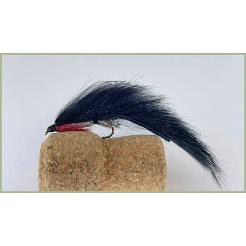 6 Pack of Black Zonker Trout Flies Choice (Mixed)