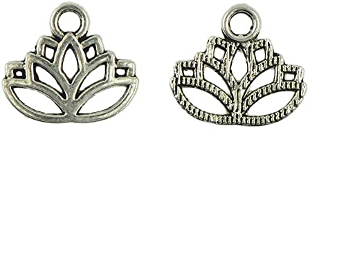 50 pièces en filigrane creux fleur de Lotus coupe pendentif breloques fabrication de bijoux résultatsDurable et professionnel – Image 4