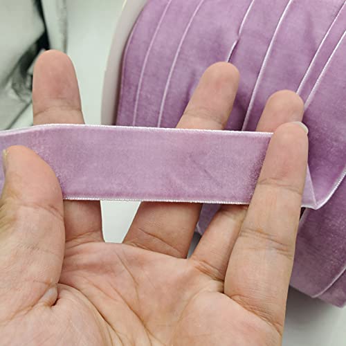 Image of 10 Yards Velvet Ribbon Spool (Light Purple, 1 inch)
