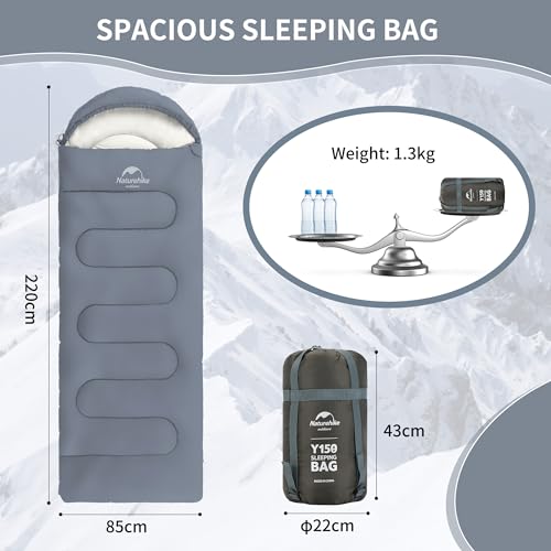 Naturehike Envelope Sleeping Bag – 3 Season Ultralight Waterproof Camping Blanket, 220x85cm for Adults, Compact & Breathable - Image 2
