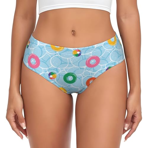 TZTTZT - Anillos de natación flotantes para mujer, ropa interior sin costuras, para mujer, bragas de bikini, Negro -, M