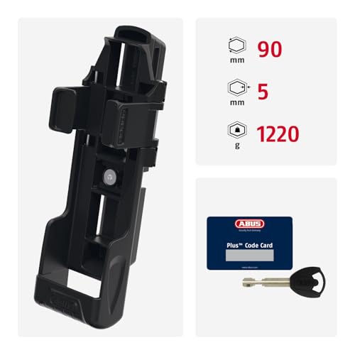 ABUS Faltschloss Bordo 6000K mit SH-Schlosshalter - Fahrradschloss mit XPlus Zylinder für hohen Manipulationsschutz - ABUS-Sicherheitslevel 10 - Länge 90 cm