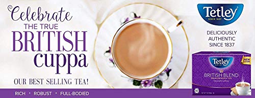 Tetley British Blend Premium Black, 80-Count Tea Bags, 7 Ounce, (Pack Of 6) (Packaging May Vary) #TOP3