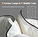 MAXICOZY Luxury Feather Down Fiber Comforter Queen Size, All Seasons Duvet Insert, Ultra-Soft Bed Comforters Hotel Collection, Medium Warmth Fluffy, (90x90, White)