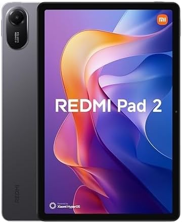 Xiaomi Redmi Pad 2 Tablet 4+256GB, 11 Zoll 2,5K Display, 9000 mAh, Grau | MediaTek Helio G100-Ultra Prozessor, Vierfach Lautsprecher, WiFi Tablet
