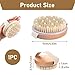 Körperbürste, Trockenbürste, Massagebürste mit Naturborsten zur Förderung der Lymphfunktion und Reduktion von Cellulite, Peeling Körperbürste, Trockenmassage für straffere Haut, 2 in 1 Peelingbürste