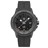 LIV Gravel 001 Collection - Stealth Auto, Rugged 26-Jewel Swiss Automatic - Dense Carbon Material - Shock Resistant Tech - Multi-Layer 3D Dial - 100M Water Resistant - Lightweight Adventure Watch