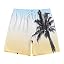 Light Blue White Yellow Palm