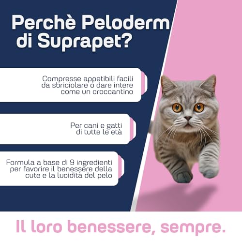 Suprapet Peloderm Cani E Gatti Integratore Perdita Di Pelo, 30 Compresse - 4